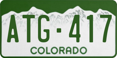 CO license plate ATG417