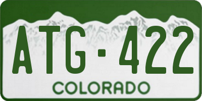 CO license plate ATG422