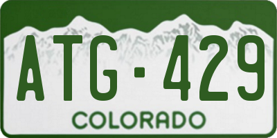 CO license plate ATG429