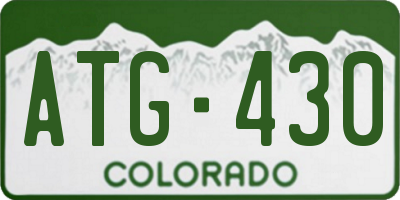 CO license plate ATG430