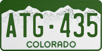CO license plate ATG435