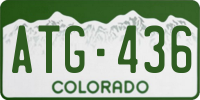 CO license plate ATG436