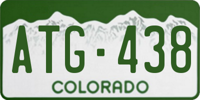 CO license plate ATG438