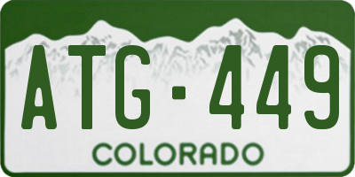 CO license plate ATG449