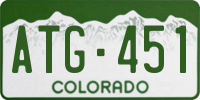 CO license plate ATG451