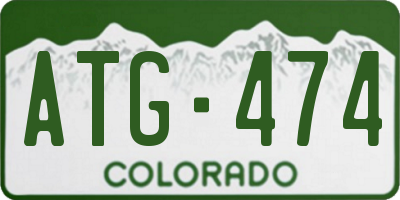 CO license plate ATG474