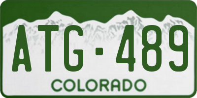 CO license plate ATG489