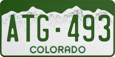 CO license plate ATG493
