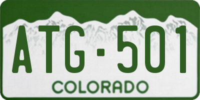 CO license plate ATG501