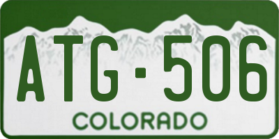 CO license plate ATG506