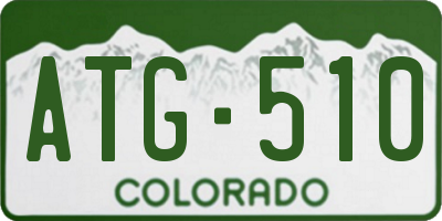 CO license plate ATG510