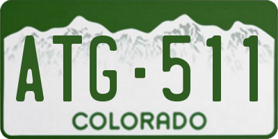 CO license plate ATG511