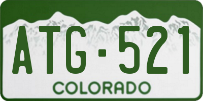 CO license plate ATG521
