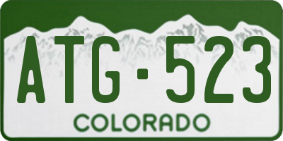 CO license plate ATG523