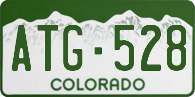 CO license plate ATG528
