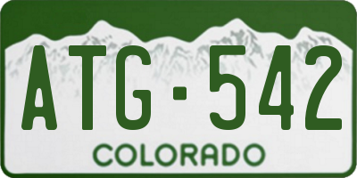 CO license plate ATG542