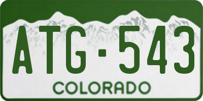 CO license plate ATG543