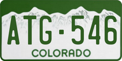 CO license plate ATG546