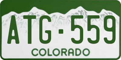 CO license plate ATG559