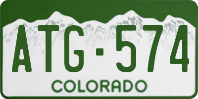 CO license plate ATG574
