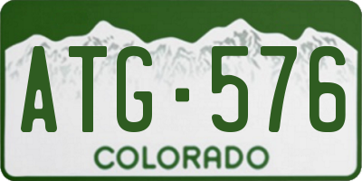 CO license plate ATG576