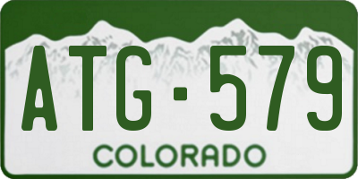 CO license plate ATG579