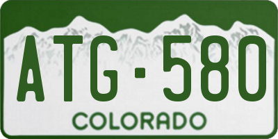CO license plate ATG580