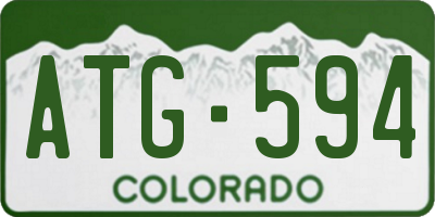 CO license plate ATG594