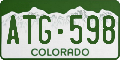 CO license plate ATG598
