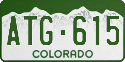 CO license plate ATG615