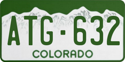 CO license plate ATG632
