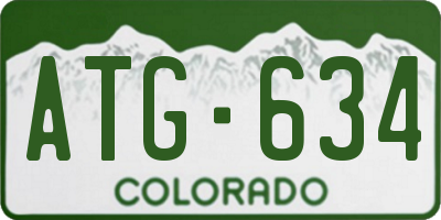 CO license plate ATG634