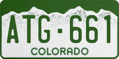 CO license plate ATG661