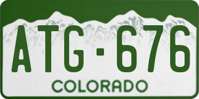 CO license plate ATG676
