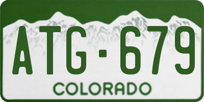 CO license plate ATG679