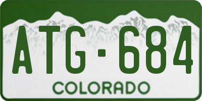 CO license plate ATG684