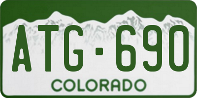CO license plate ATG690