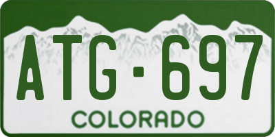 CO license plate ATG697