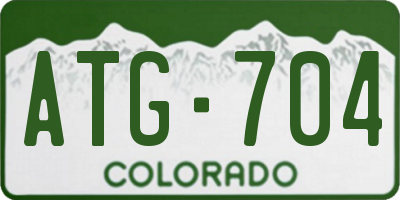 CO license plate ATG704