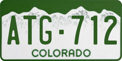 CO license plate ATG712