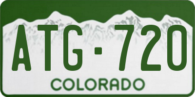 CO license plate ATG720