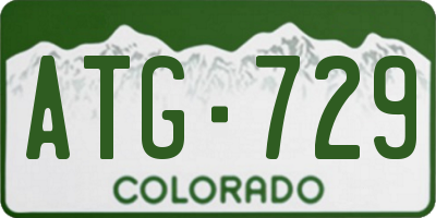CO license plate ATG729