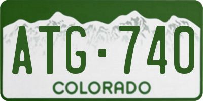 CO license plate ATG740