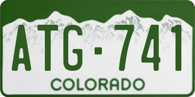 CO license plate ATG741