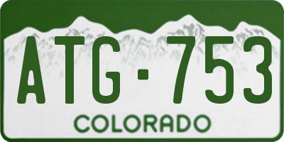 CO license plate ATG753