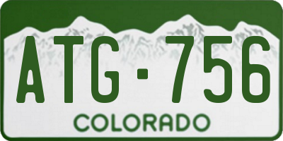 CO license plate ATG756