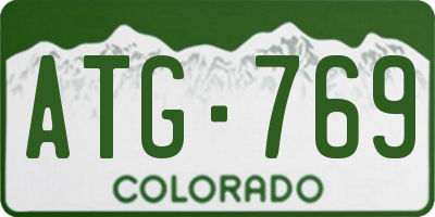 CO license plate ATG769