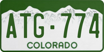 CO license plate ATG774
