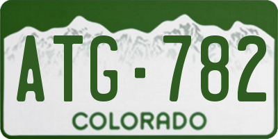 CO license plate ATG782