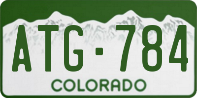 CO license plate ATG784